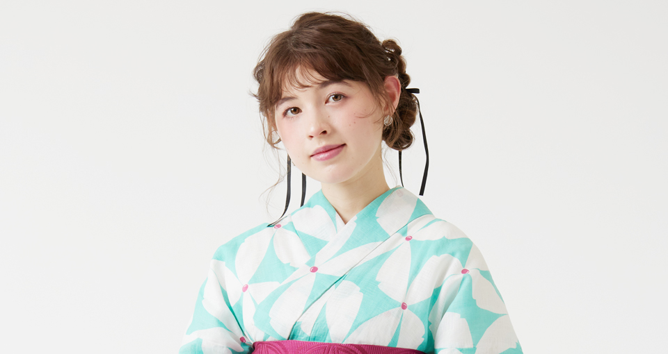 浴衣×ツインお団子