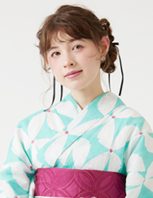 浴衣×ツインお団子