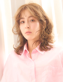 無造作カールミディアム